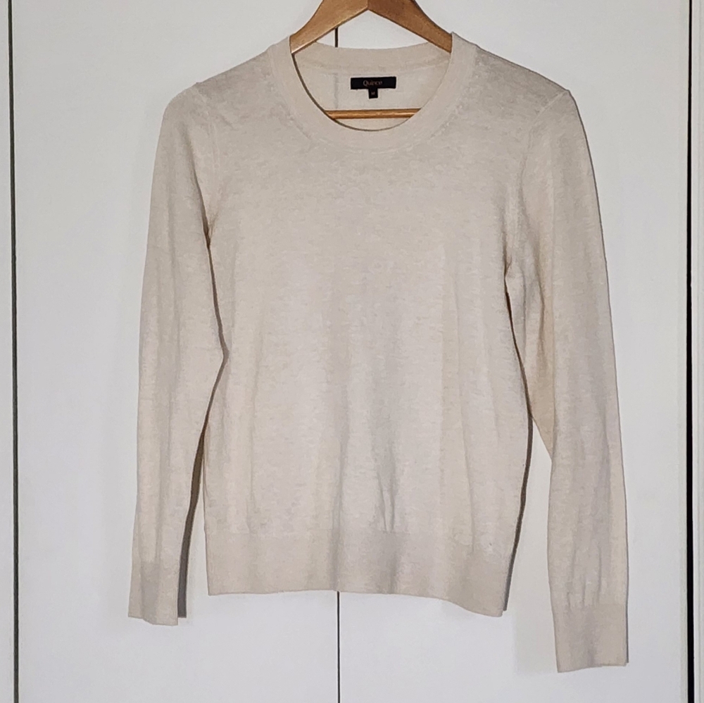 Quince Cream Crewneck Sweater